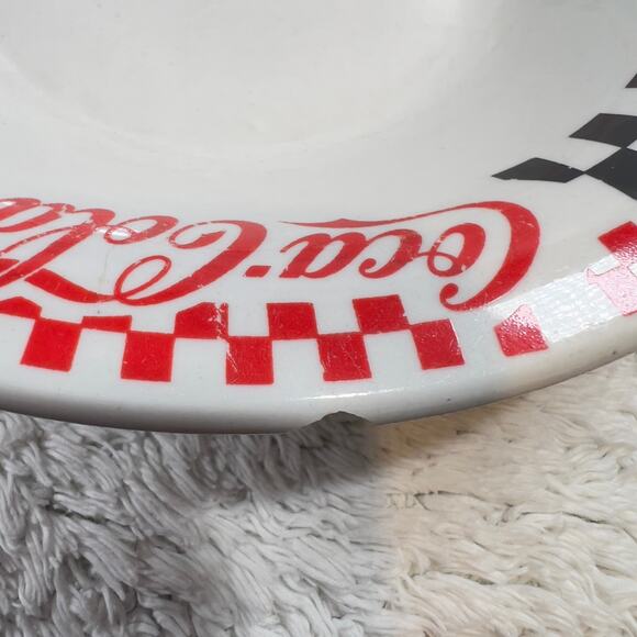 Coca-Cola Gibson Set of Four (4) 8" Bowls 1996 Retro 50's Racing Red White Black - Picture 4 of 14